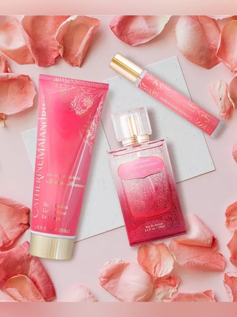 Catherine Malandrino Pink Special Moments Bath & Body Gift Set-Plus more❤️